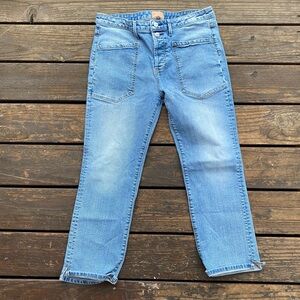 Driftwood Colette jeans cropped straight light wash